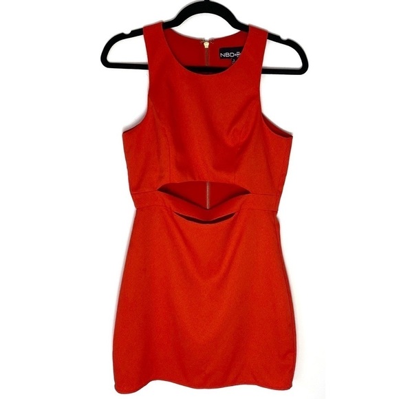 NBD x Naven Twins red front cutout mini dress size small - Picture 1 of 7